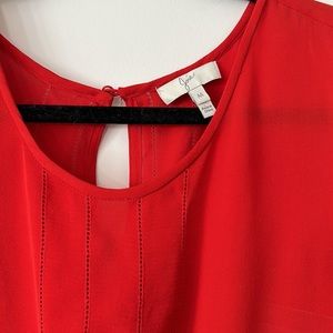 Joie Peplum Silk Embroidered Top Size Medium